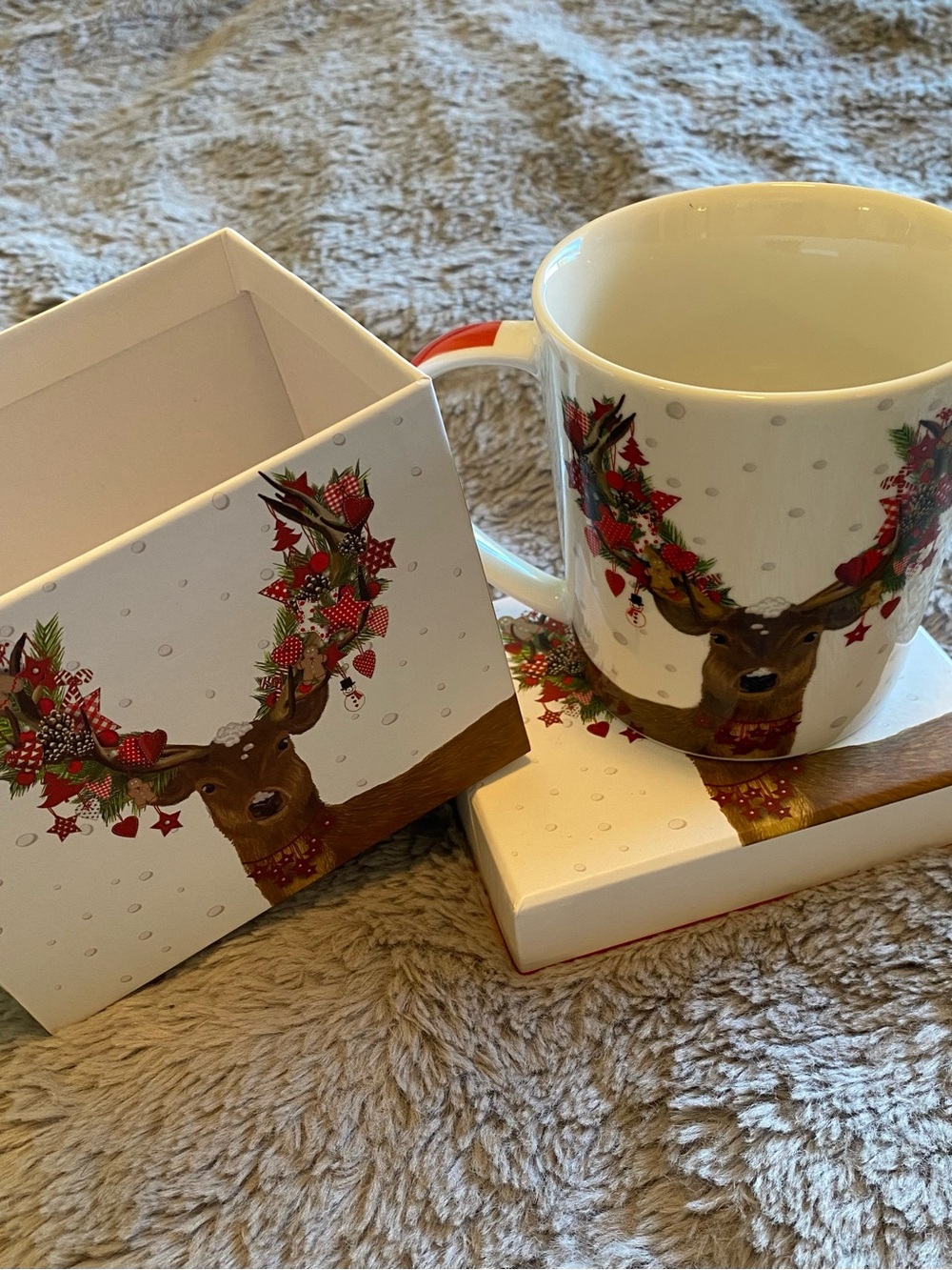 Nordstrom Holiday Trend Mug “Conrad” Reindeer with Gift Box